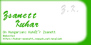 zsanett kuhar business card